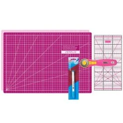 Semplix Schneidematten-Set A3 Pink/ Beere + GRATIS Prym Aqua-Trickmarker