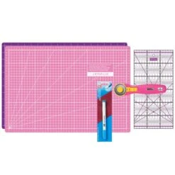 Semplix Schneidematten-Set A3 Pink/ Lila + GRATIS Prym Aqua-Trickmarker