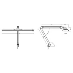 Semplix LED Arbeits-Tischlampe Schwarz (540 LED/ Dimmbar/ Tischklemme) 11 Semplix LED Arbeits-Tischlampe Schwarz (540 LED/ Dimmbar/ Tischklemme) -NähKunst Angebote Store abmessungen