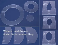 Quilt-Lineal Tropfen Groß (Plexiglas 5 Mm/Tropfen 4 X 2,15 Inch/ca. 10,1 X 5,5 Cm) -NähKunst Angebote Store collage 2 12