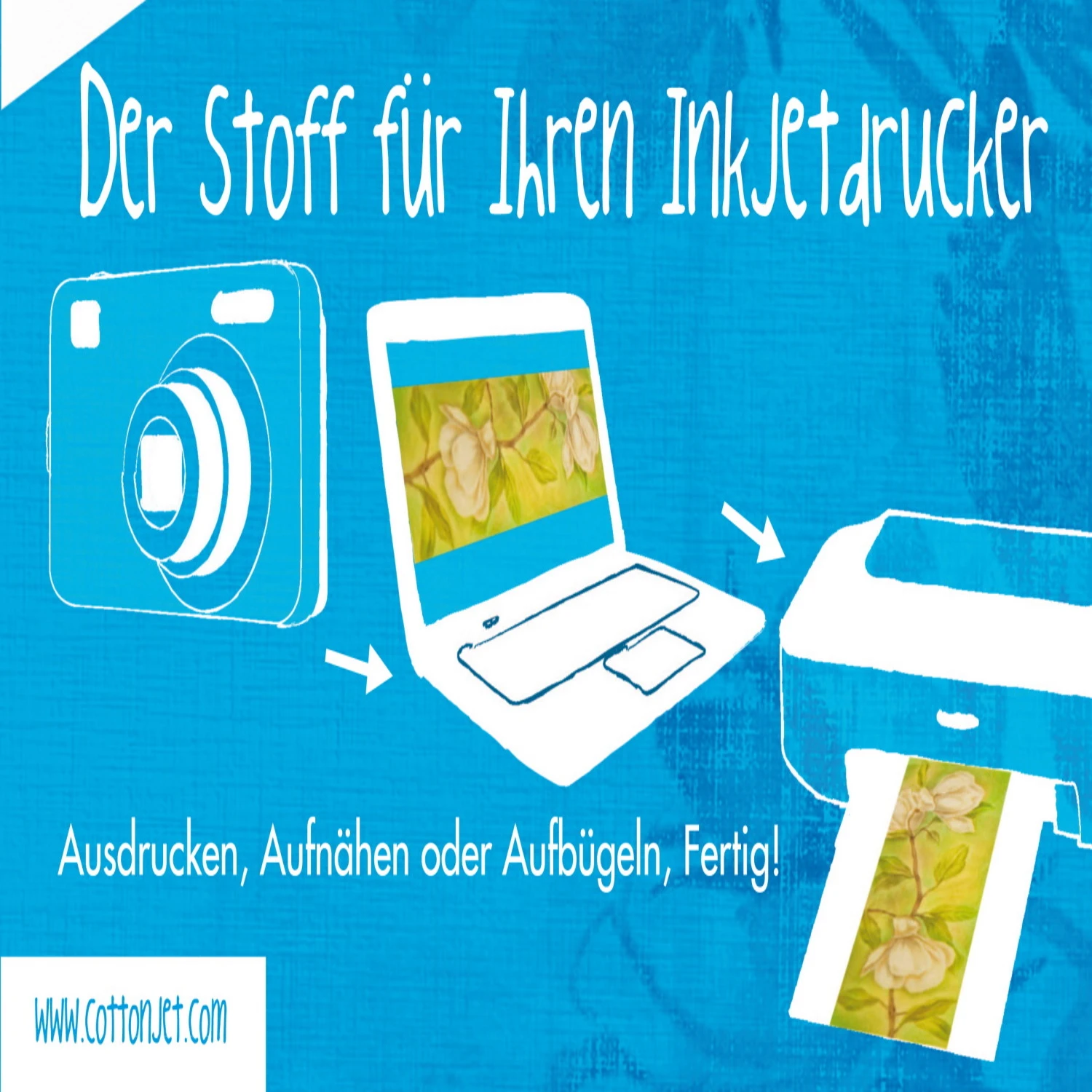 Cottonjet Zum Aufnähen (3 X DIN A4) 2 Cottonjet Zum Aufnähen (3 X DIN A4) – Bild 2