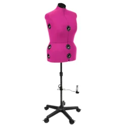 Schneiderpuppe/ Schneiderbüste DIANA "C" L Pink Mit Rollen (verstellbar)