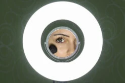 LED Ringlampe Make-up-Lampe Mit Spiegel/Tischstativ (rund/dimmbar) -NähKunst Angebote Store dsc02034