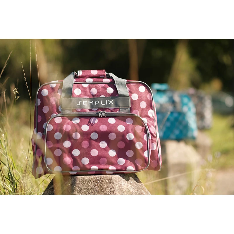 Semplix Nähmaschinentasche Polka Dots (beere/rosa) 11 Semplix Nähmaschinentasche Polka Dots (beere/rosa) – Bild 11