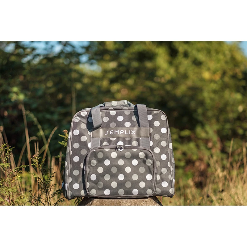 Semplix Overlocktasche-Coverlocktasche Polka Dots (anthrazit/grau) 9 Semplix Overlocktasche-Coverlocktasche Polka Dots (anthrazit/grau) – Bild 9