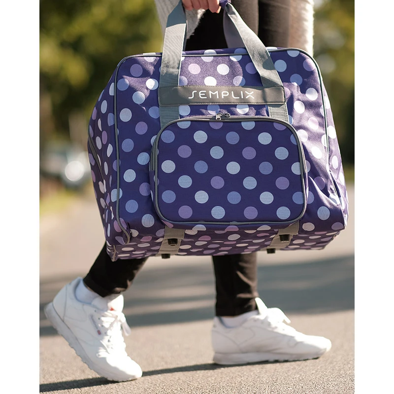 Semplix Overlocktasche-Coverlocktasche Polka Dots (anthrazit/grau) 8 Semplix Overlocktasche-Coverlocktasche Polka Dots (anthrazit/grau) – Bild 8