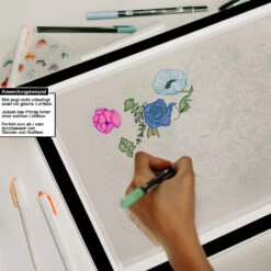 Purelite LED Ultra-Thin Light Box A4 (34,6 X 23,4 X 0,5 Cm) -NähKunst Angebote Store lightbox beispielbild schrift 1