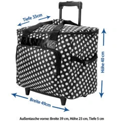 Nähmaschinen Trolley (altrosa/weiß Gepunktet)