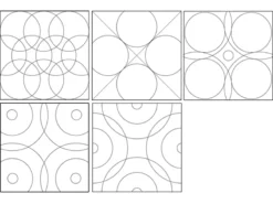 Quilt-Lineal Kreise Klein (Plexiglas 5 Mm/Größe 7 X 7 Inch)