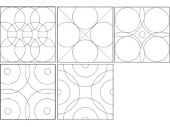 Quilt-Lineal Kreise Groß (Plexiglas 5 Mm/Größe 8,5 X 8,5 Inch)