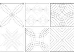 Quilt-Lineal Bogen Groß (Plexiglas 5 Mm / 8 X 4 Inch /ca. 20 X 10 Cm)