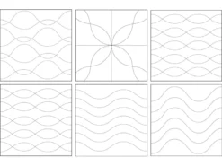 Quilt-Lineal 3 Wellen (Plexiglas 5 Mm/Größe 11,5 X 20 Cm)