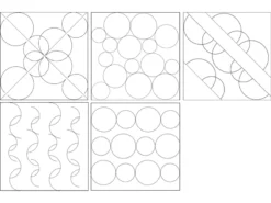 Quilt-Lineal Kreise/Halbkreise Klein (Plexiglas 5 Mm/Größe 11 X 16 Cm)