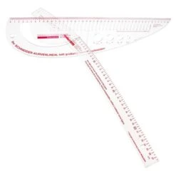 Designerlineal & Schneiderkurve (2 Lineale/ 58 Cm + 44 Cm)