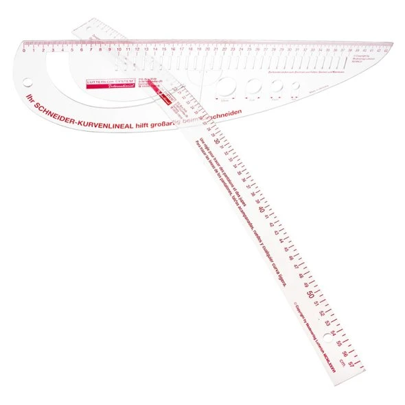 Designerlineal & Schneiderkurve (2 Lineale/ 58 Cm + 44 Cm) 1 Designerlineal & Schneiderkurve (2 Lineale/ 58 Cm + 44 Cm)