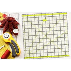 Semplix Patchwork-Quiltlineal (12,5" X 12,5"/ 2,5 Mm Dick/ Gelb)