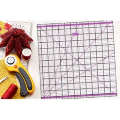 Semplix Patchwork-Quiltlineal (12,5" X 12,5"/ 2,5 Mm Dick/ Lila)