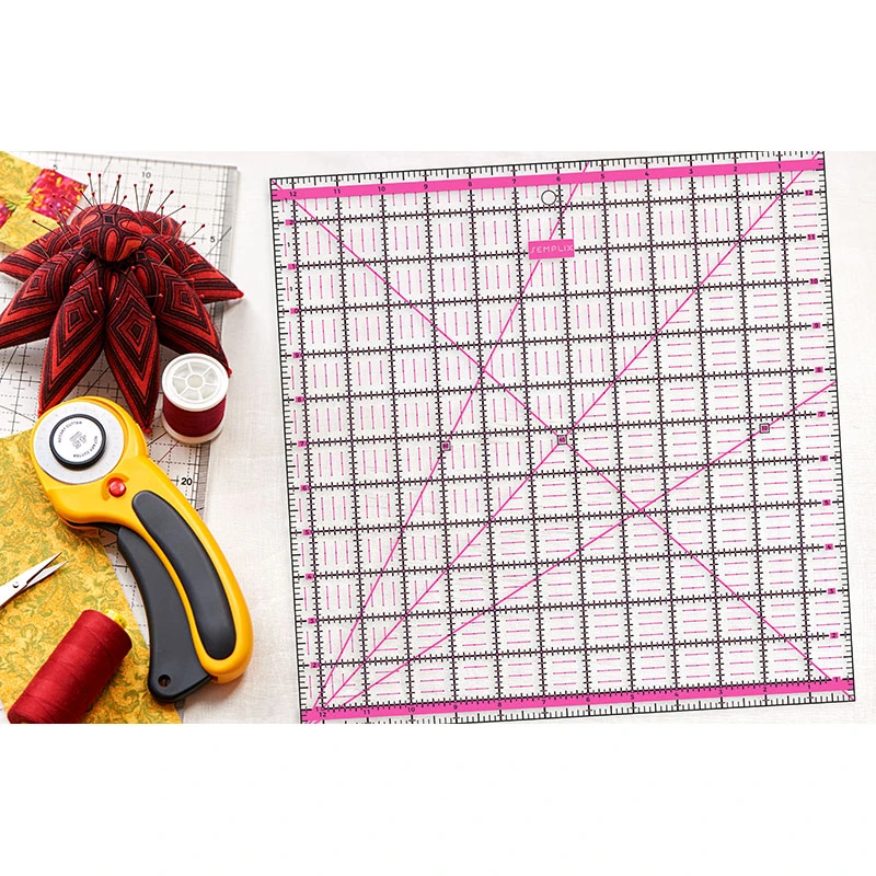 Semplix Patchwork-Quiltlineal (12,5" X 12,5"/ 2,5 Mm Dick/ Pink) 1 Semplix Patchwork-Quiltlineal (12,5" X 12,5"/ 2,5 Mm Dick/ Pink)