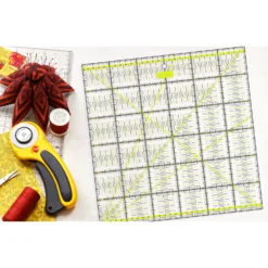 Semplix Patchwork-Quiltlineal (30 X 30 Cm/ 2,5 Mm Dick/ Gelb)