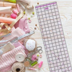 Semplix Patchwork-Quiltlineal (24" X 6,5"/ 2,5 Mm Dick/ Lila)