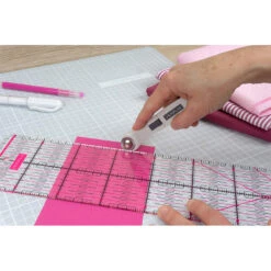 Semplix Schneidematten-Set A4 Grau/gelb Lineal/ Rollschneider 20 Mm