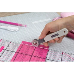 Semplix Schneidematten-Set A3 Grau/gelb Lineal/ Rollschneider 28 Mm